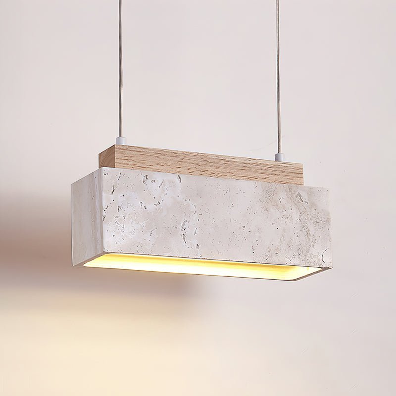 Ciraeila lámpara colgante rectangular de travertino