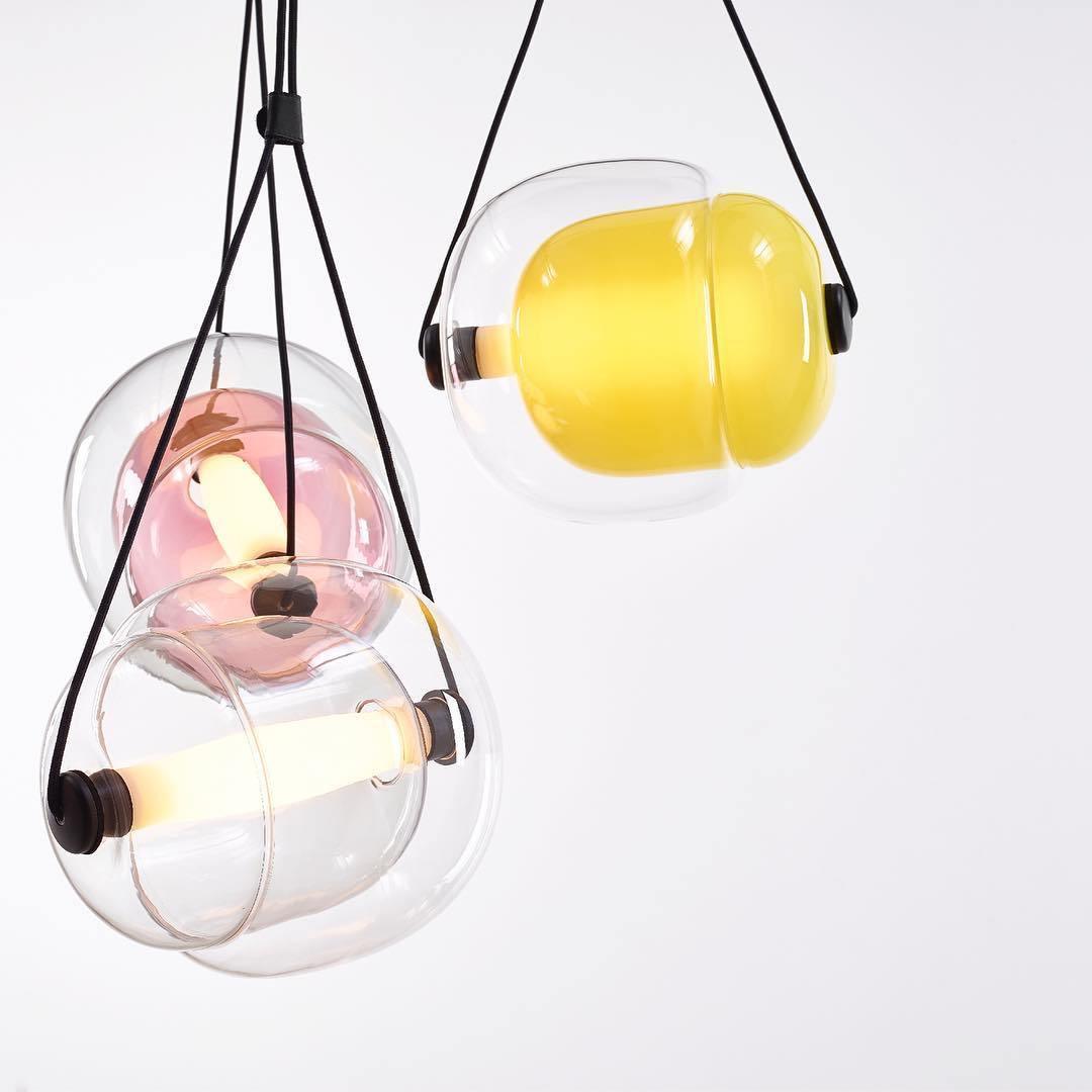 Ovexa lámpara colgante contemporánea de vidrio