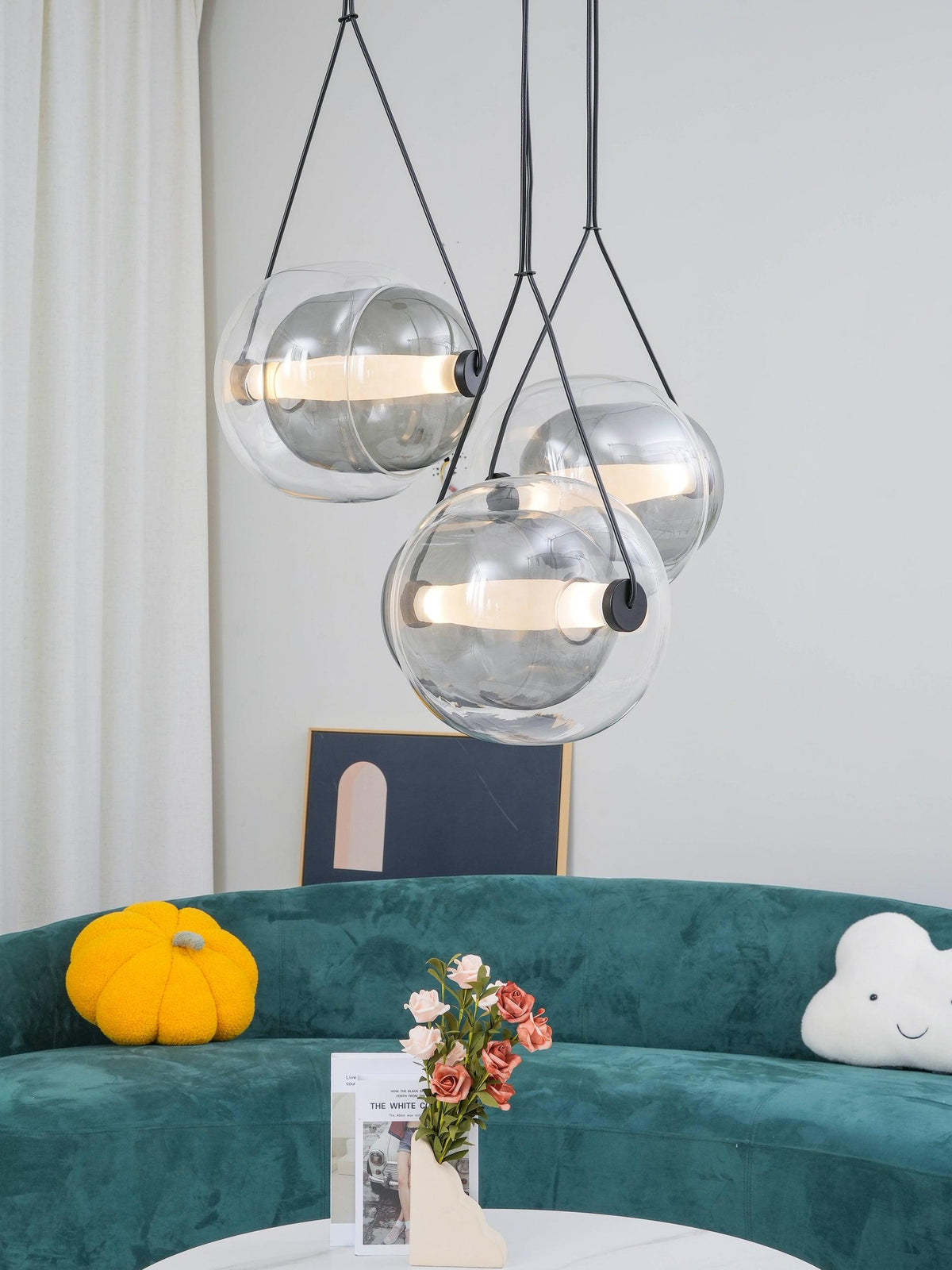 Ovexa lámpara colgante contemporánea de vidrio