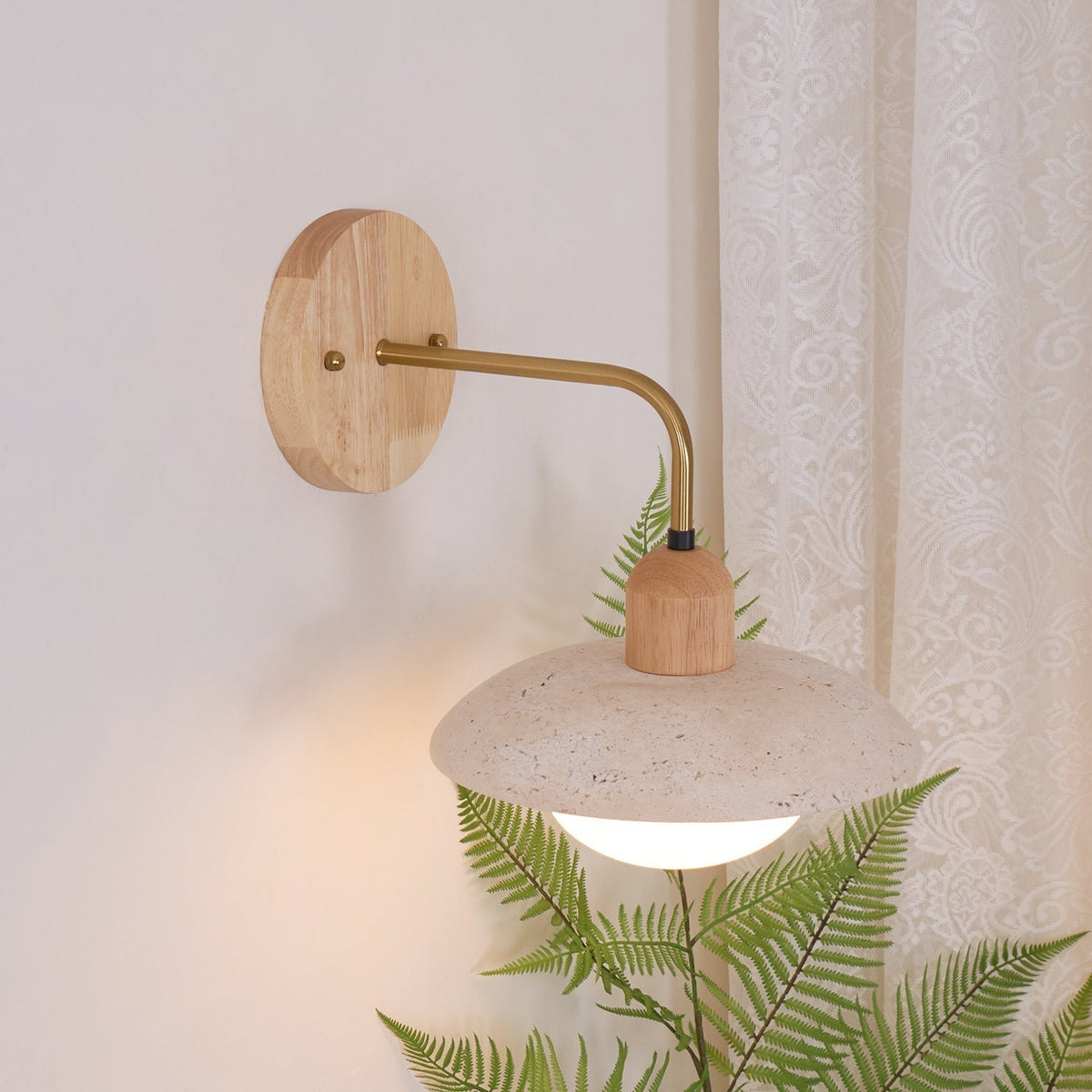 Aria Lámpara de Pared Vintage de Travertino