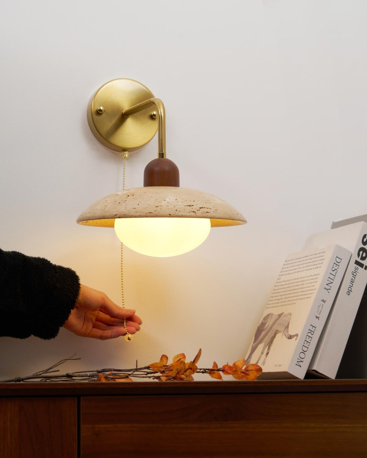 Leto aplique de pared travertino