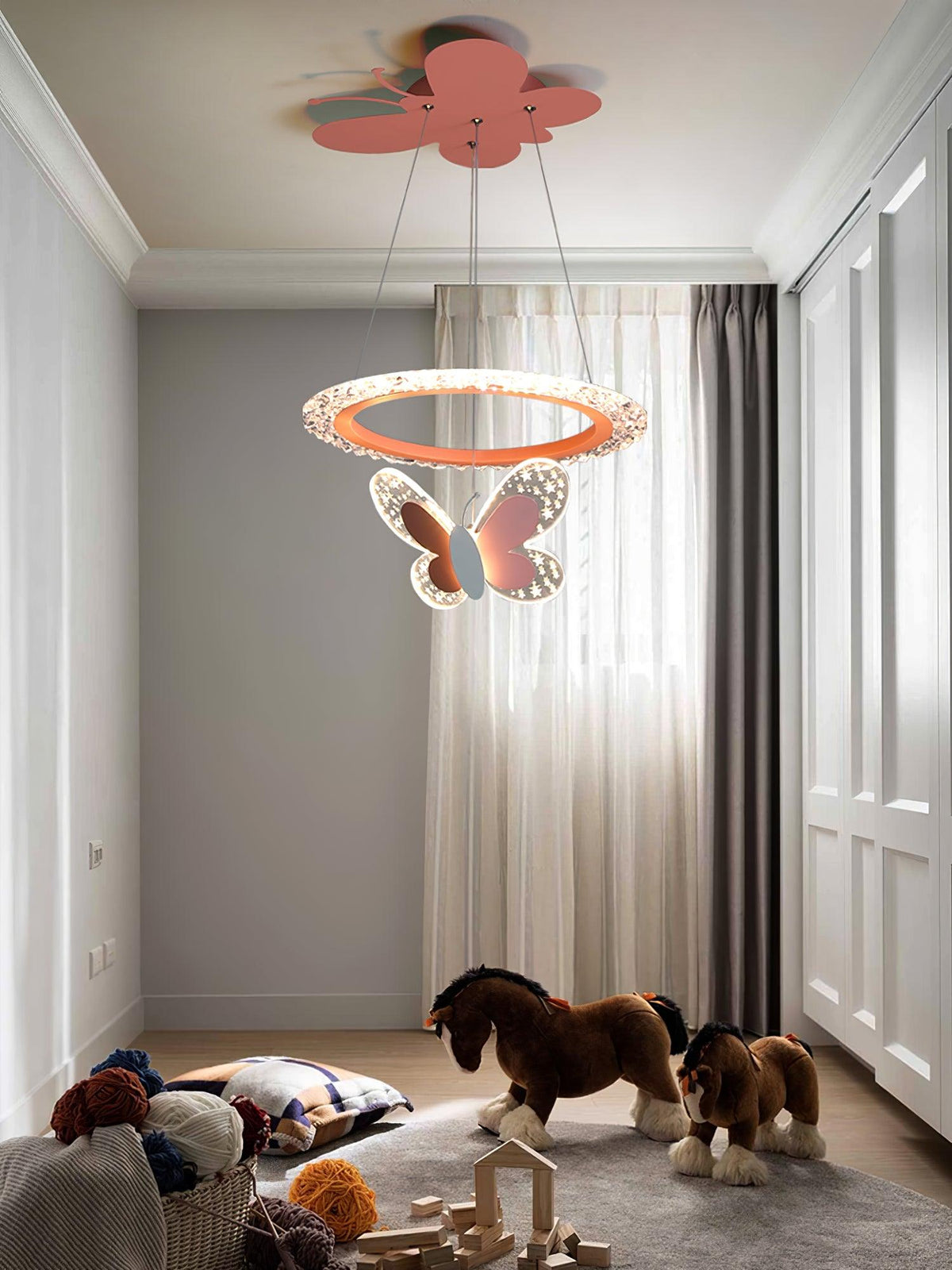 Orlina lámpara colgante de acrílico con diseño industrial
