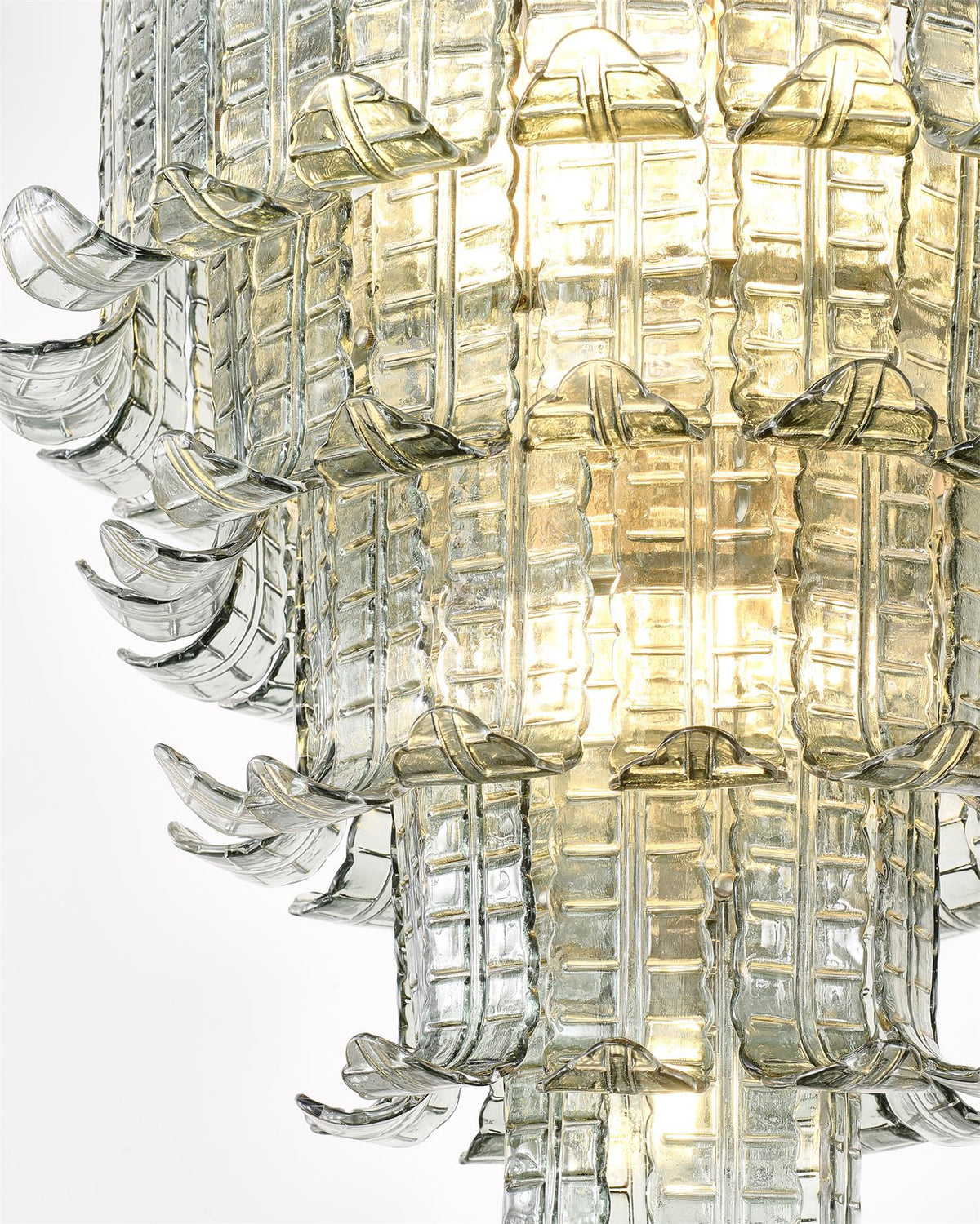 Yisk lámpara de araña Cascade Murano vidrio Tiered Vintage