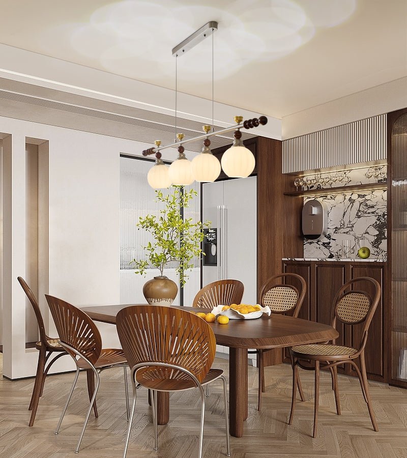 Otheia lámpara colgante elegancia Vintage lineal de madera