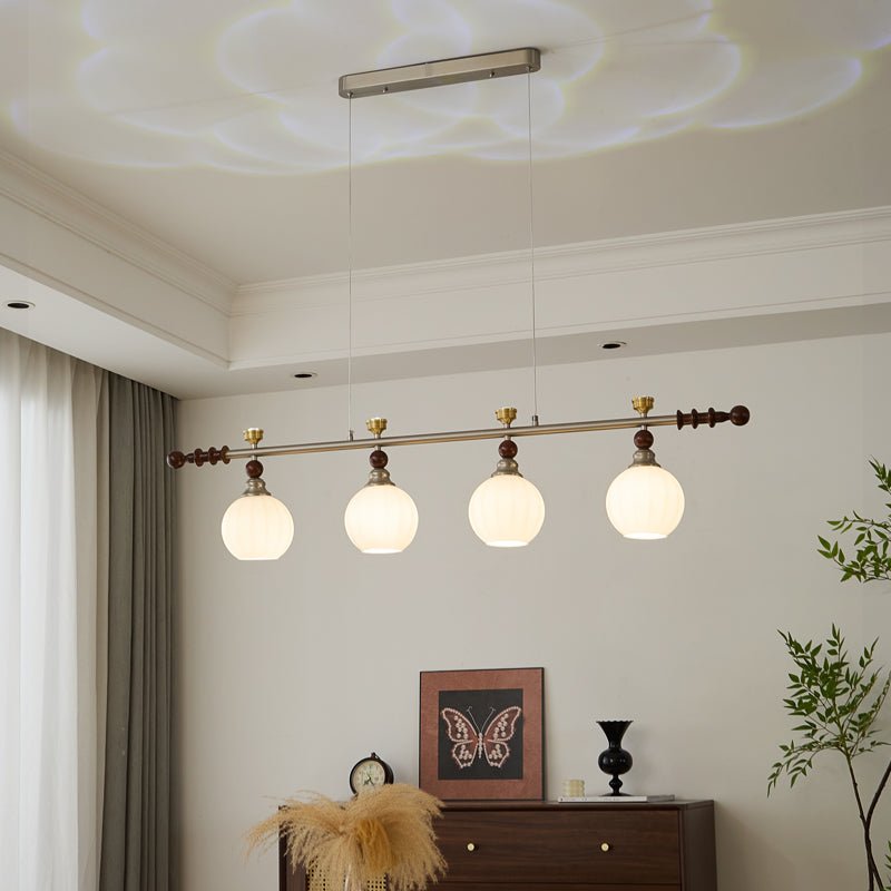Otheia lámpara colgante elegancia Vintage lineal de madera