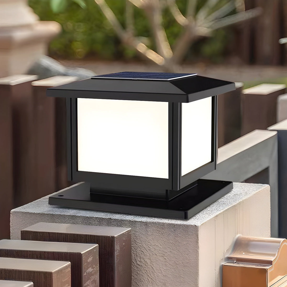 Avenuina luminaria exterior estilo pabellón cuadrada solar