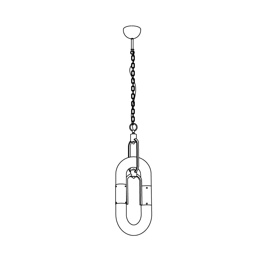 Lámpara colgante moderna de acero inoxidable con cadena