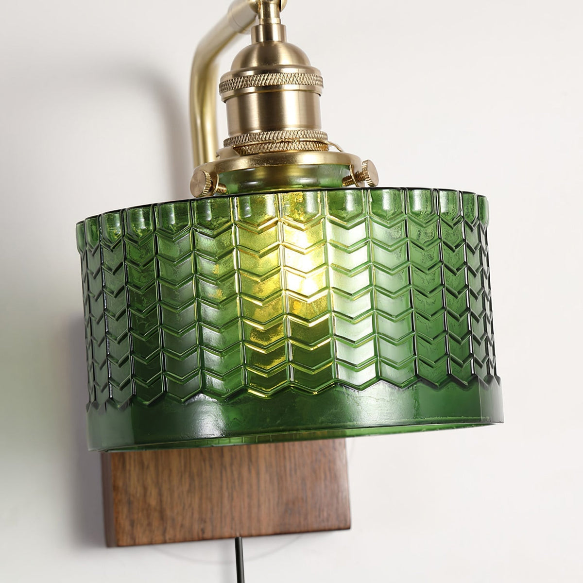 Valentina Lámpara de Pared Emerald Glow con Enchufe
