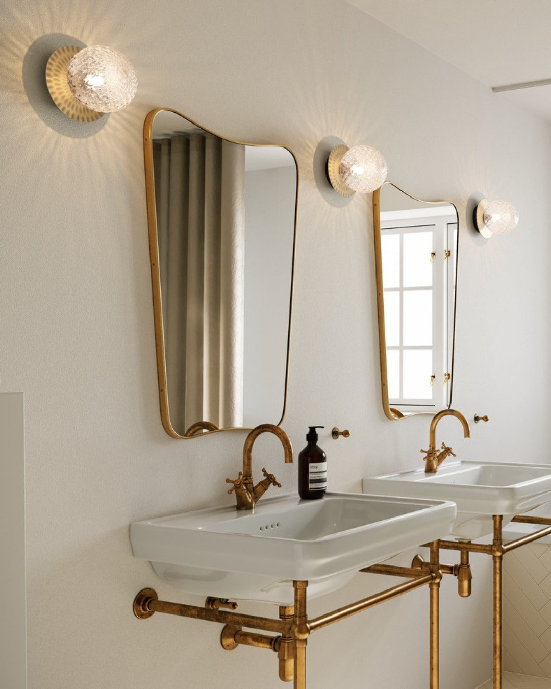 Irinor aplique de pared Premium nórdico en latón