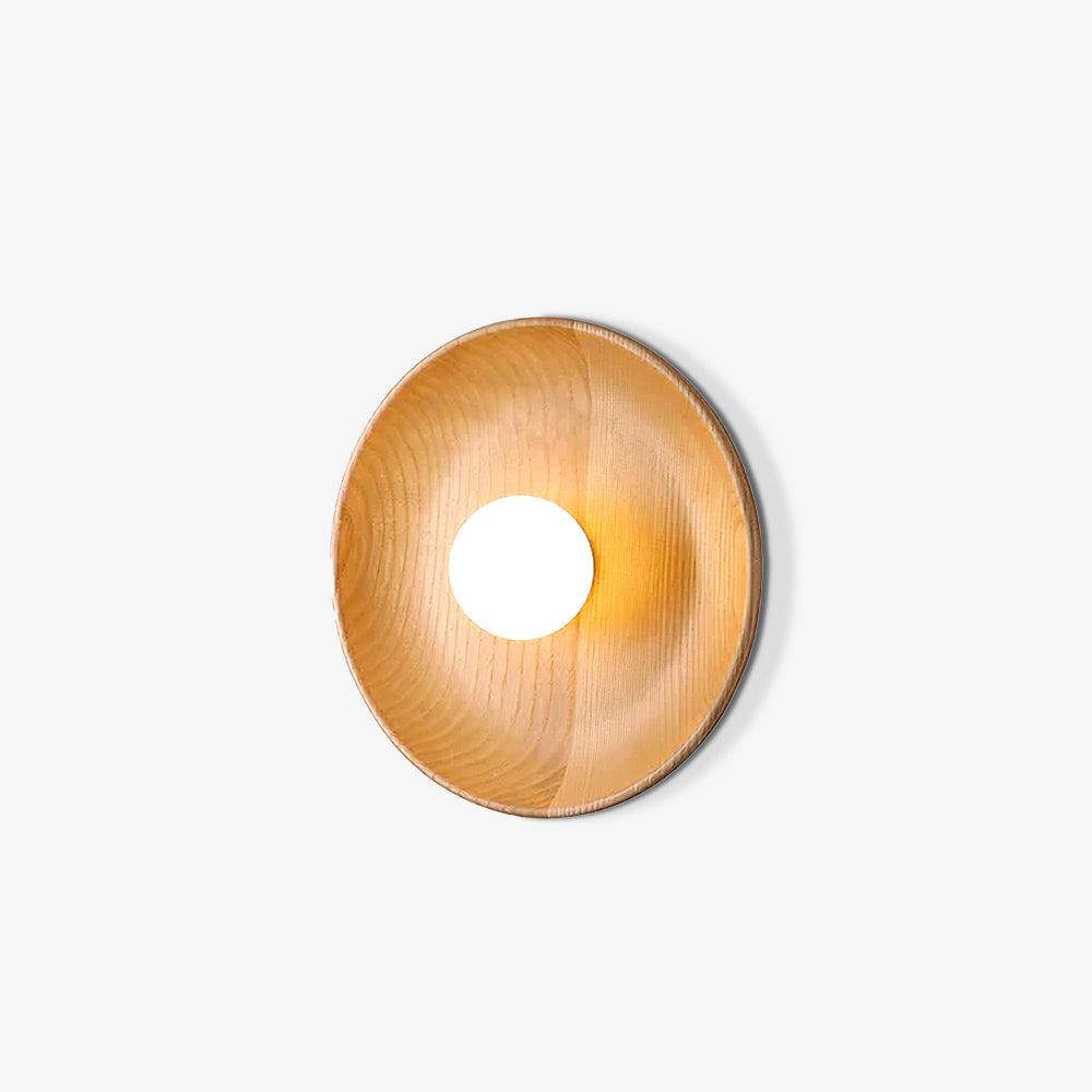 Sirixa aplique de pared moderno minimalista de vidrio y madera