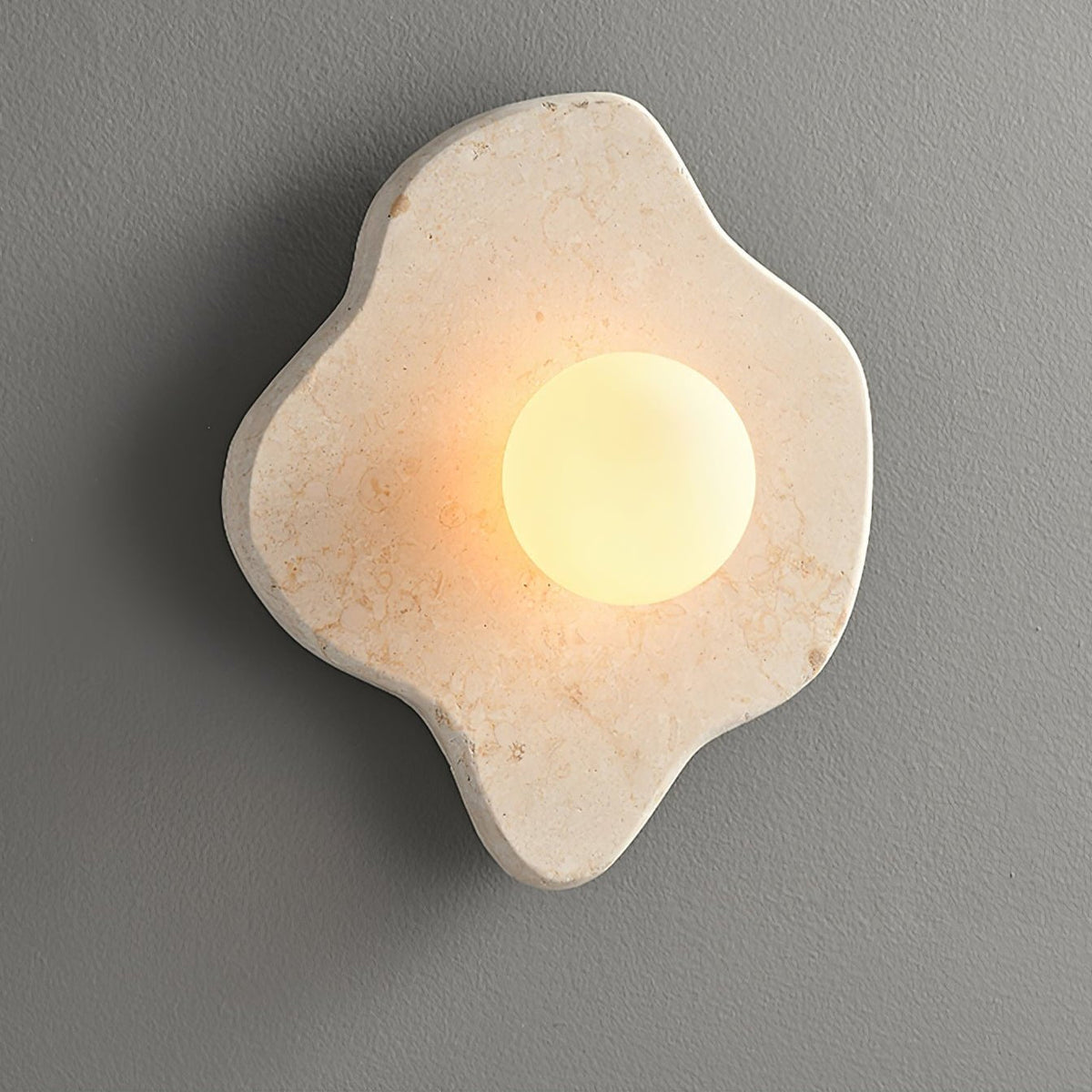Aplique de pared floración en mármol rústico beige