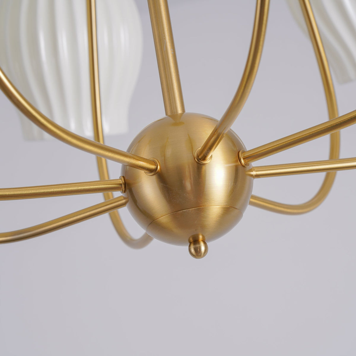 Pravin lámpara de araña de cerámica con textura y vidrio elegante