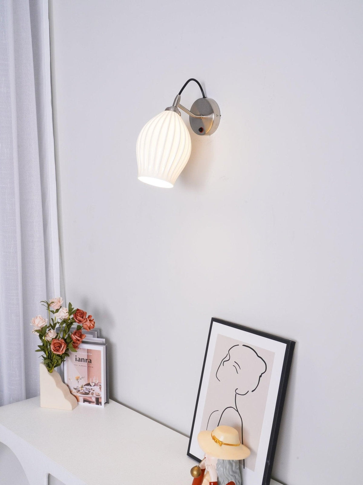Zotalisra aplique de pared moderno minimalista con textura en cerámica