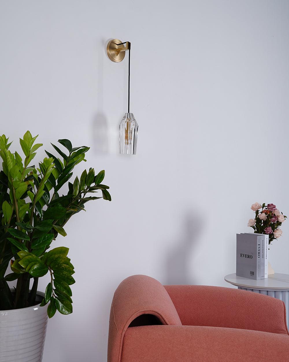 Zorinaris Premium nórdico aplique de pared de cristal