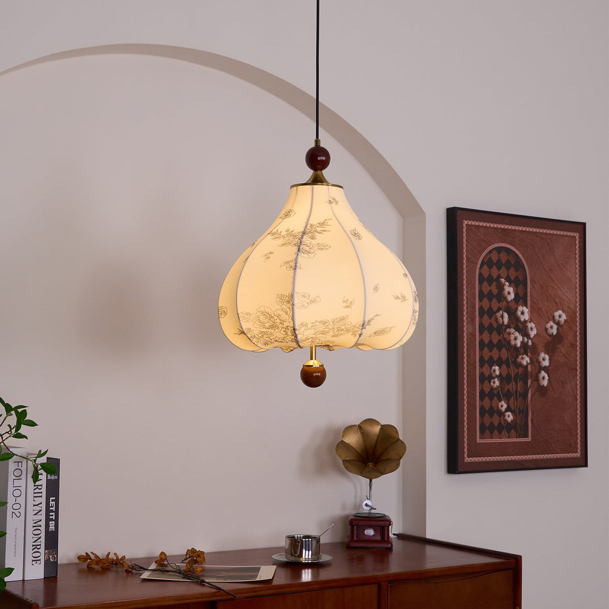 Favian lámpara colgante vintage de madera