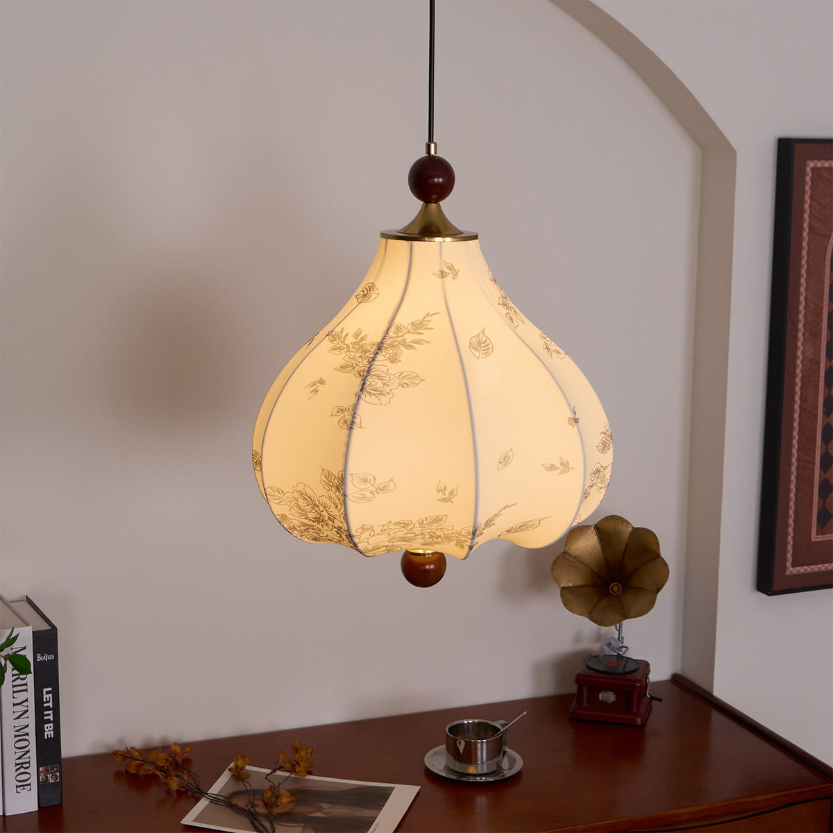Favian lámpara colgante vintage de madera