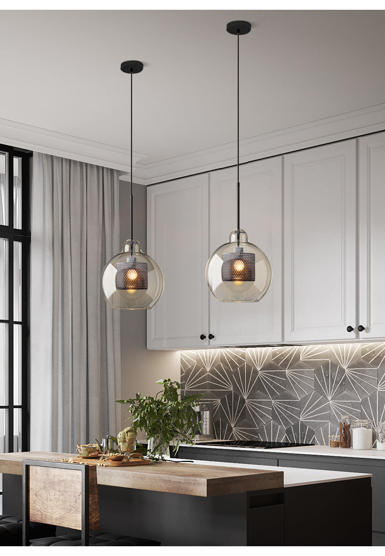 Veleine lámpara colgante Chiswick vidrio para Sala de Estar