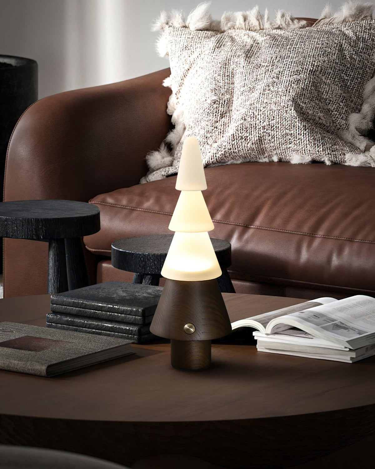Elveette lámpara de mesa moderna de madera