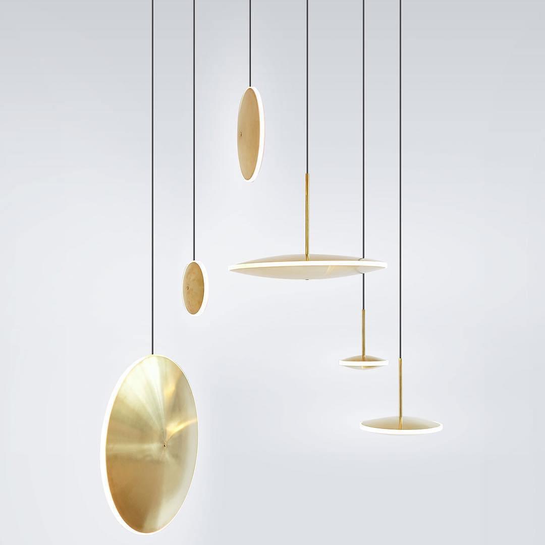Uvenisra lámpara colgante moderna minimalista de plato