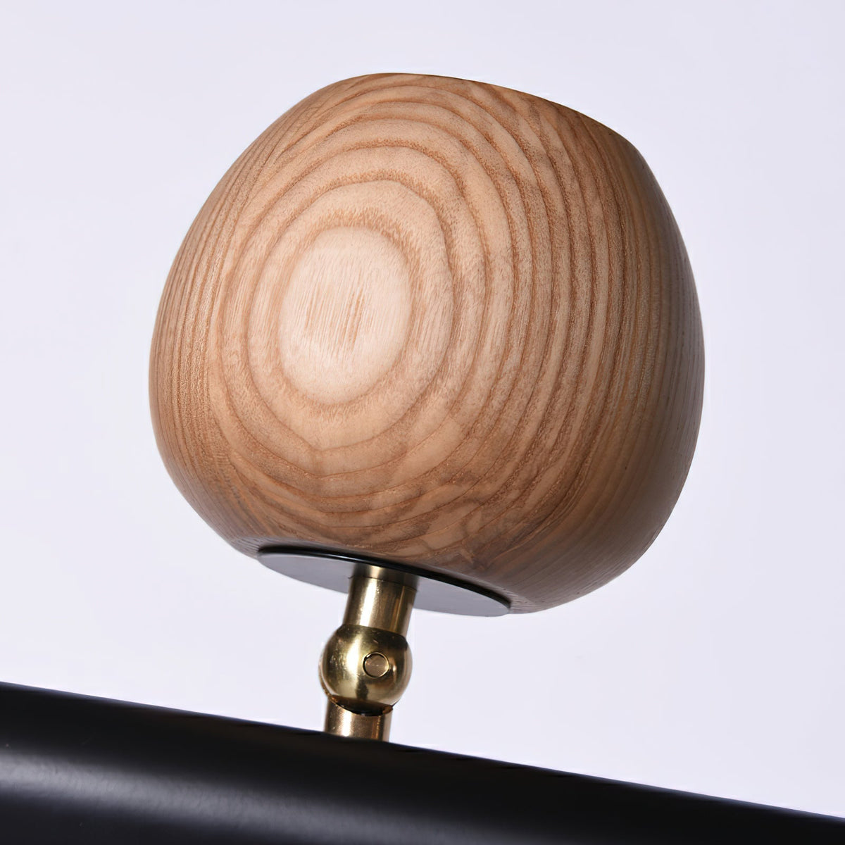 Avelira lámpara colgante rústica de madera con globo lineal