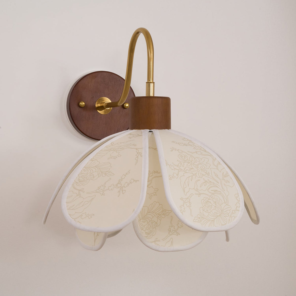 Florayne aplique de pared vintage de vidrio floral