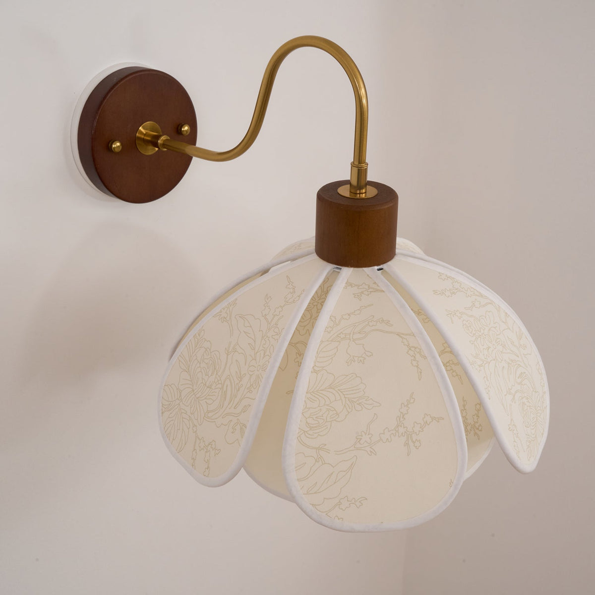 Florayne aplique de pared vintage de vidrio floral