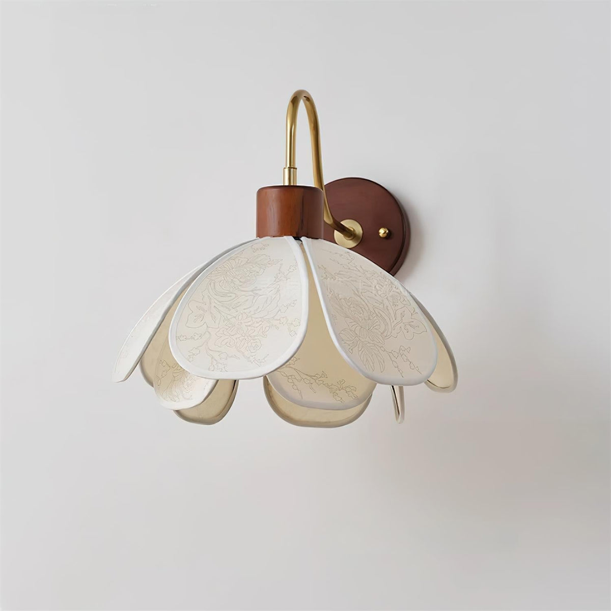 Florayne aplique de pared vintage de vidrio floral