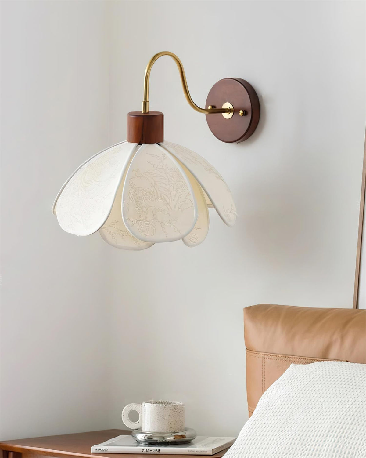 Florayne aplique de pared vintage de vidrio floral