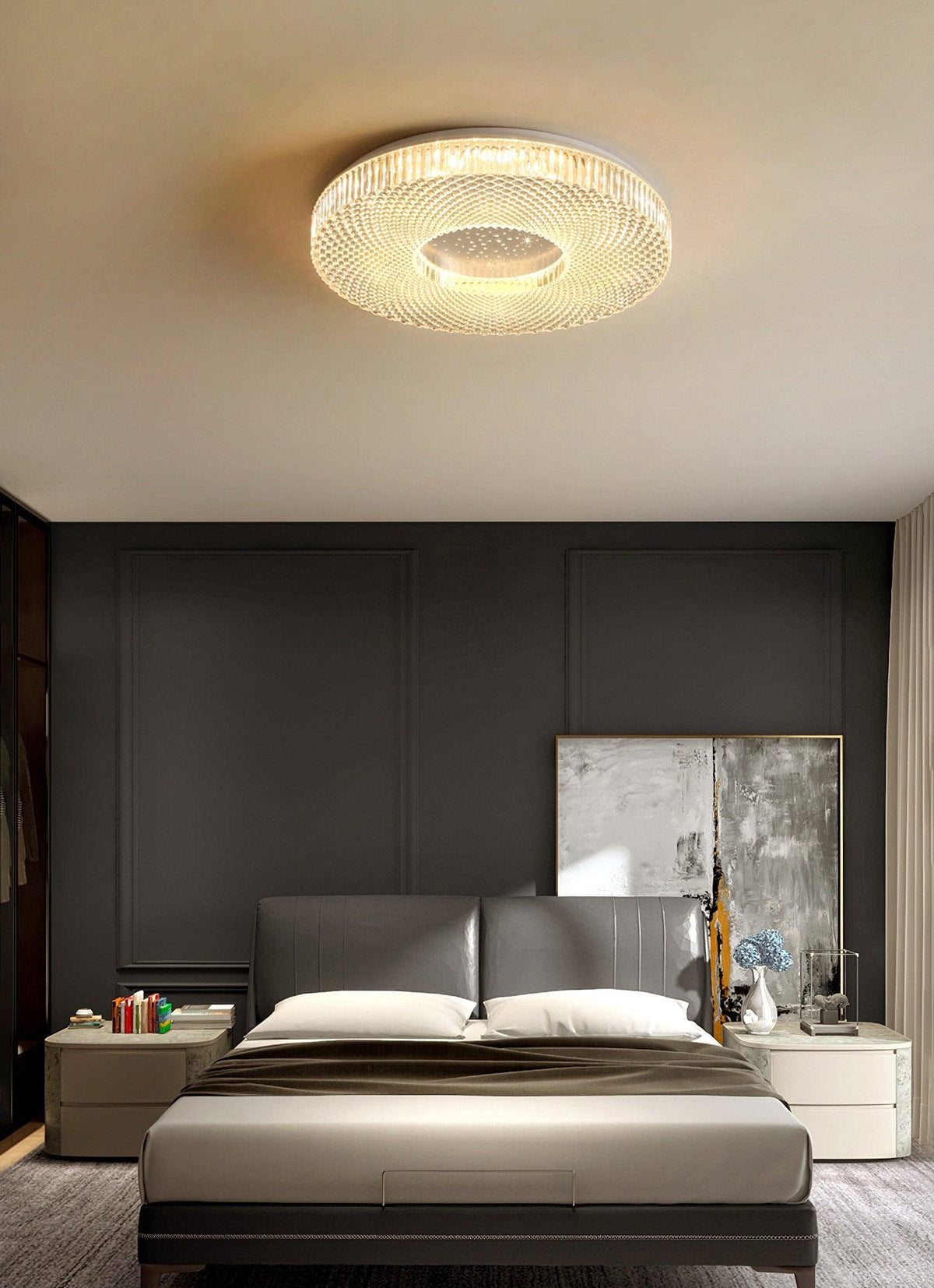 Lucalella lámpara de techo de acrílico LED lujo para sala de estar