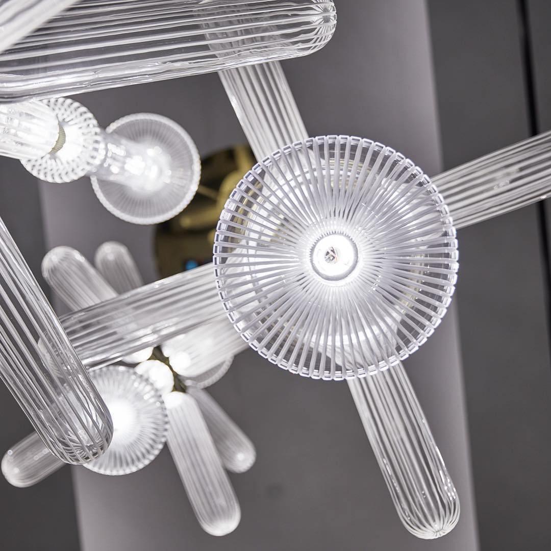 Tika lámpara colgante cristal Cylinder Cipher Contemporary