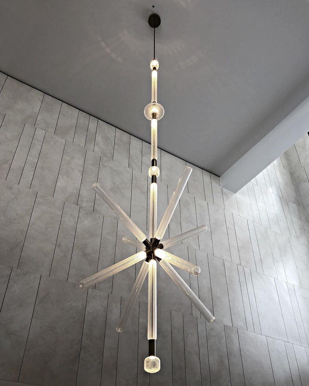 Tika lámpara colgante cristal Cylinder Cipher Contemporary
