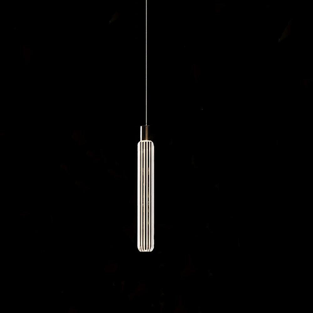 Tika lámpara colgante cristal Cylinder Cipher Contemporary