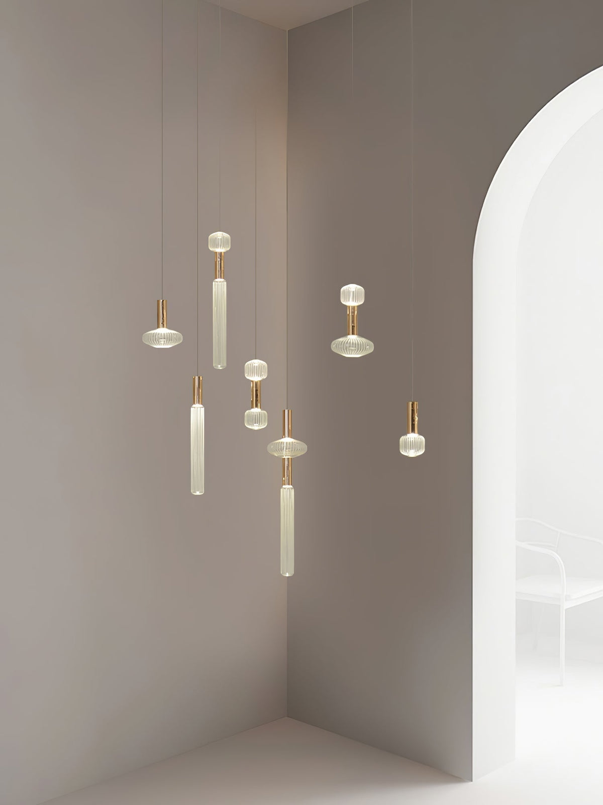 Tika lámpara colgante cristal Cylinder Cipher Contemporary