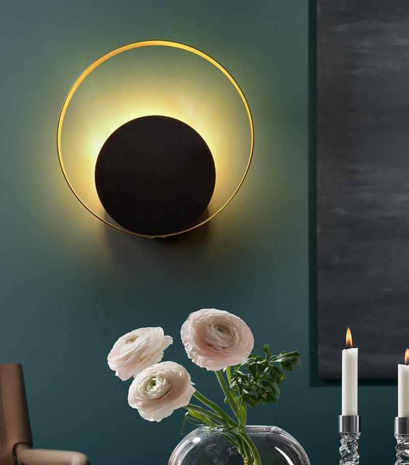 Erliren aplique de pared moderno minimalista circular