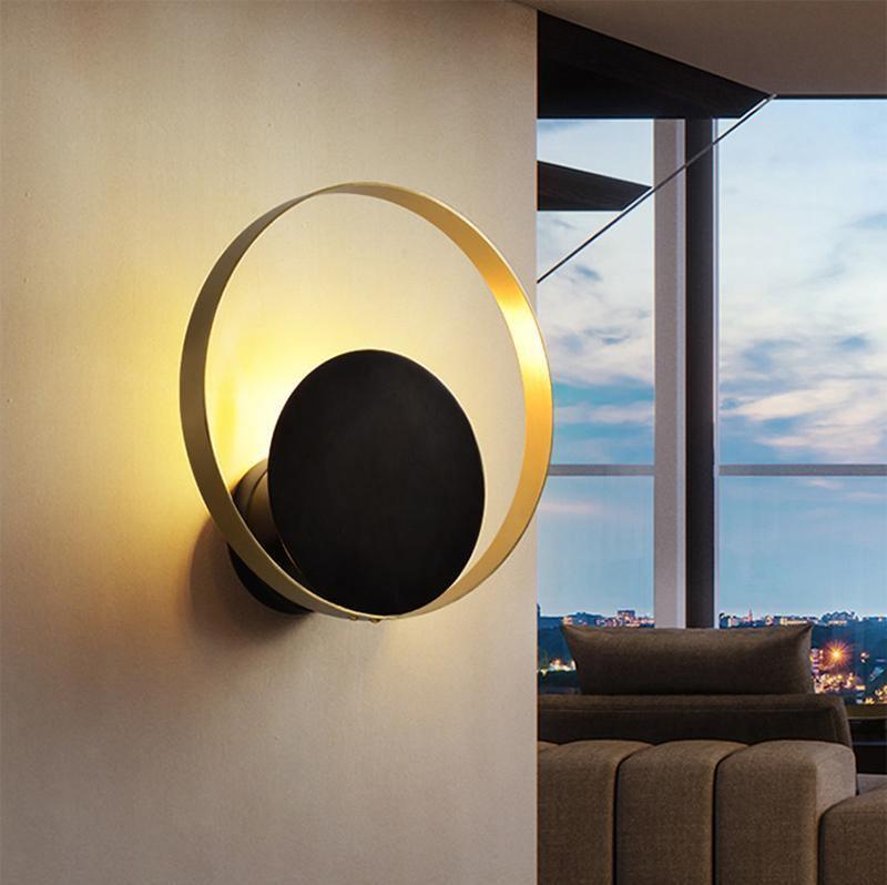Erliren aplique de pared moderno minimalista circular