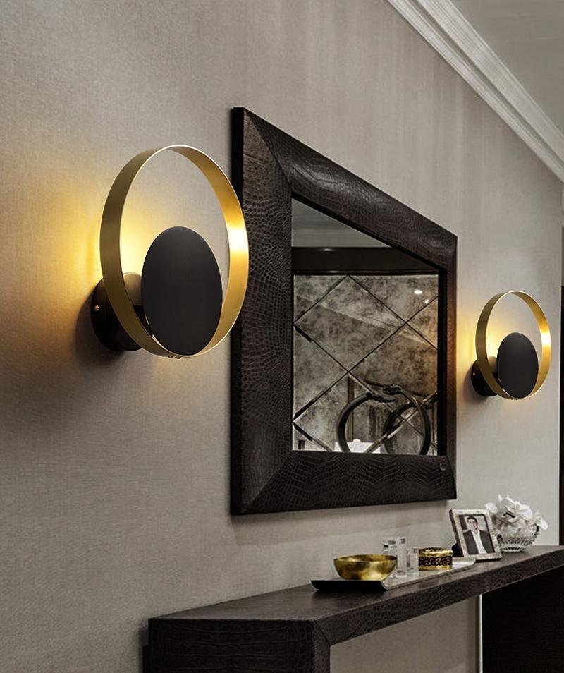 Erliren aplique de pared moderno minimalista circular