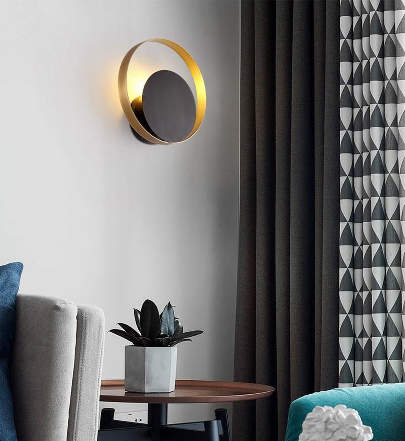 Erliren aplique de pared moderno minimalista circular