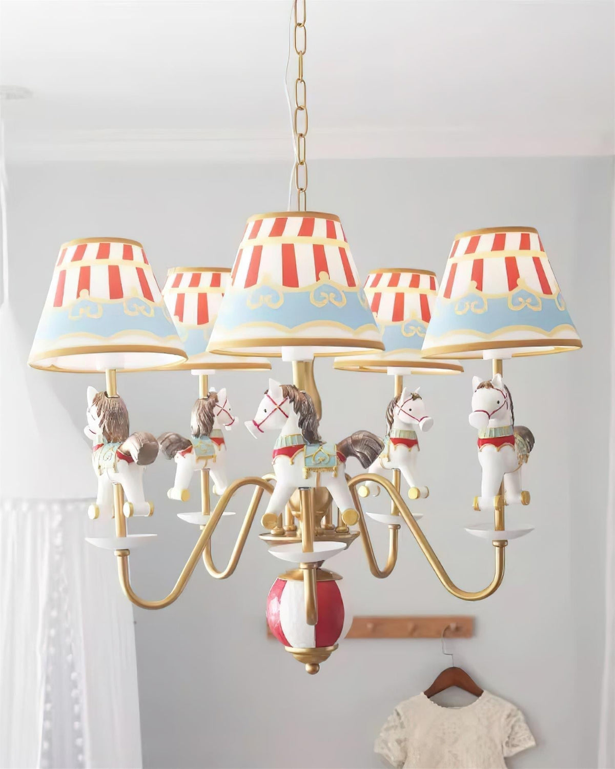 Solvian lámpara de araña Carousel Kids de estilo lúdico