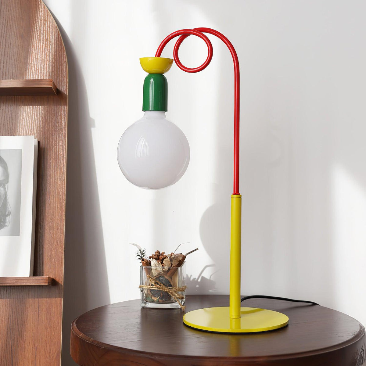 Trilo lámpara de mesa de vidrio juguetona