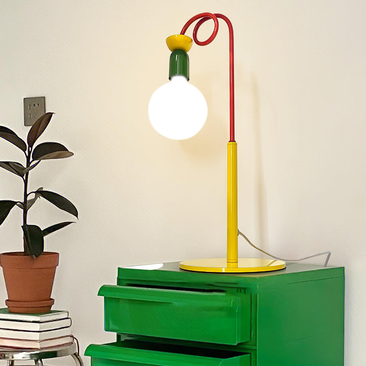 Trilo lámpara de mesa de vidrio juguetona
