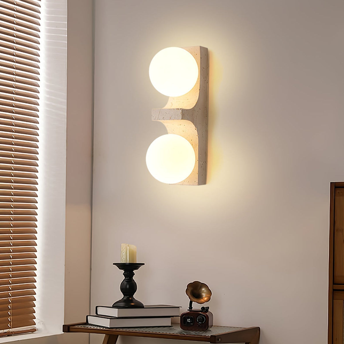 Umiren aplique de pared en travertino