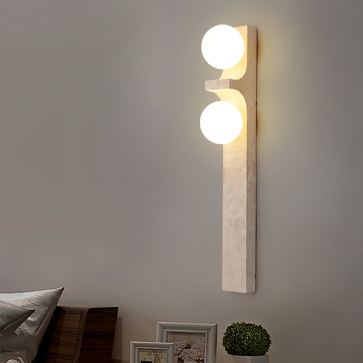 Umiren aplique de pared en travertino