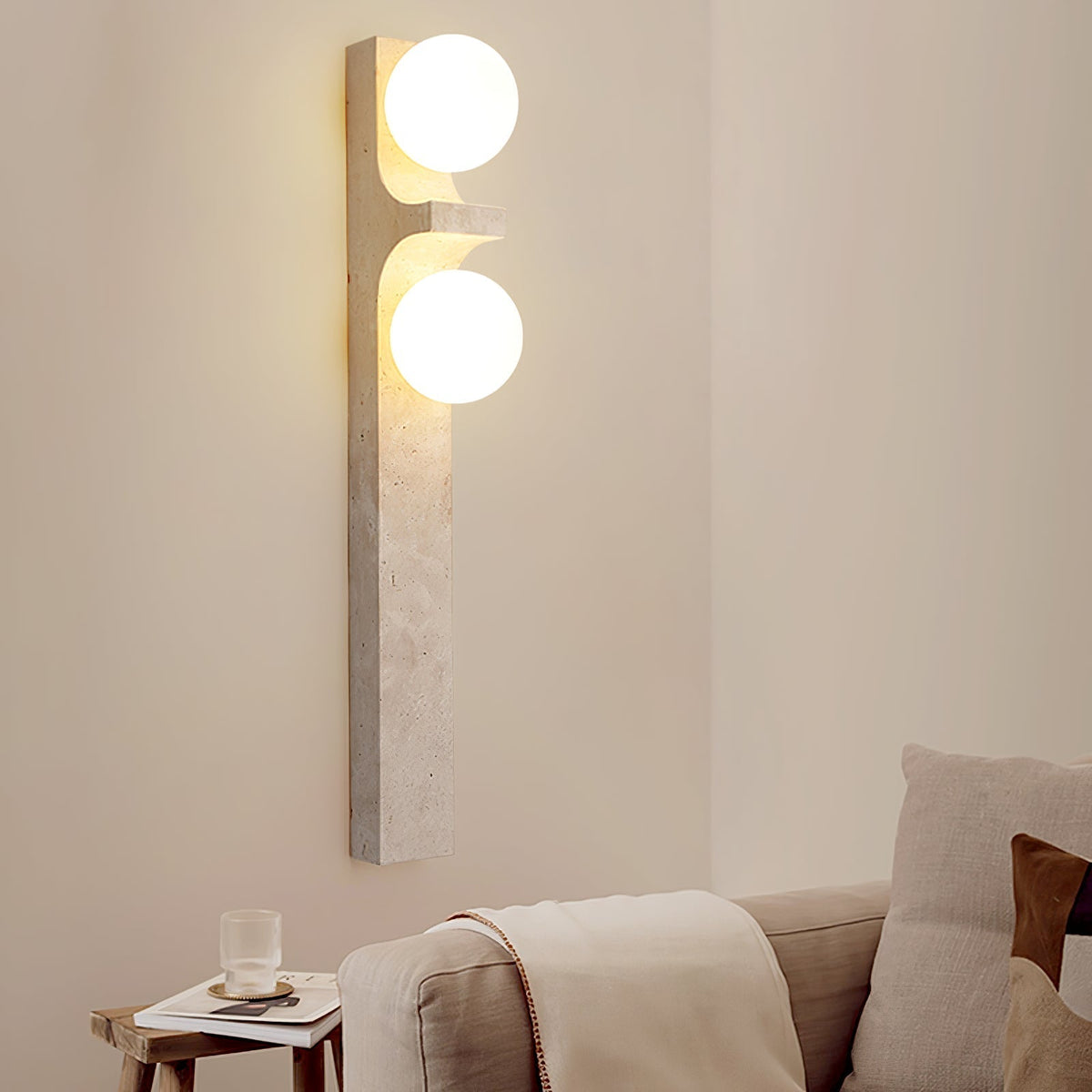 Umiren aplique de pared en travertino
