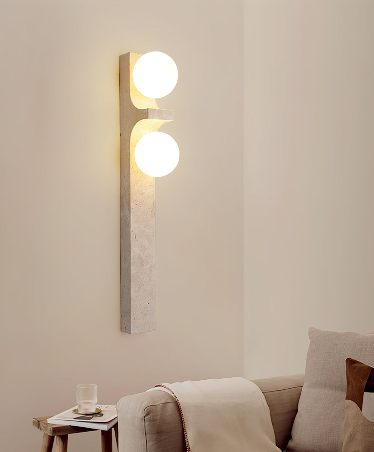 Umiren aplique de pared en travertino