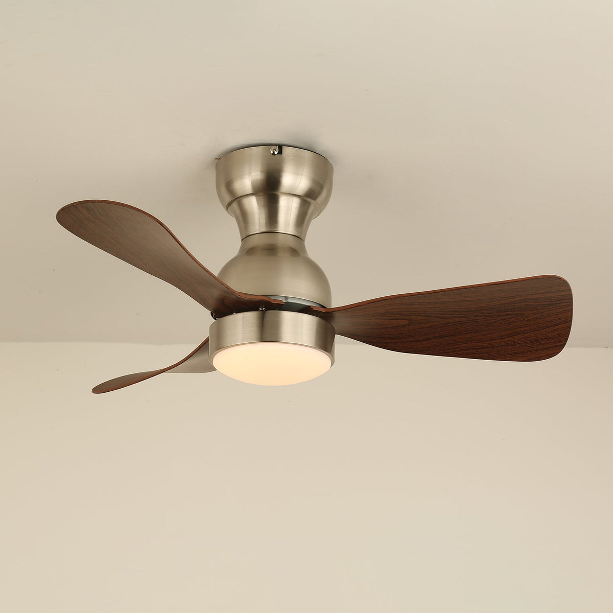 Aurdorus ventilador de techo con luz moderno de madera