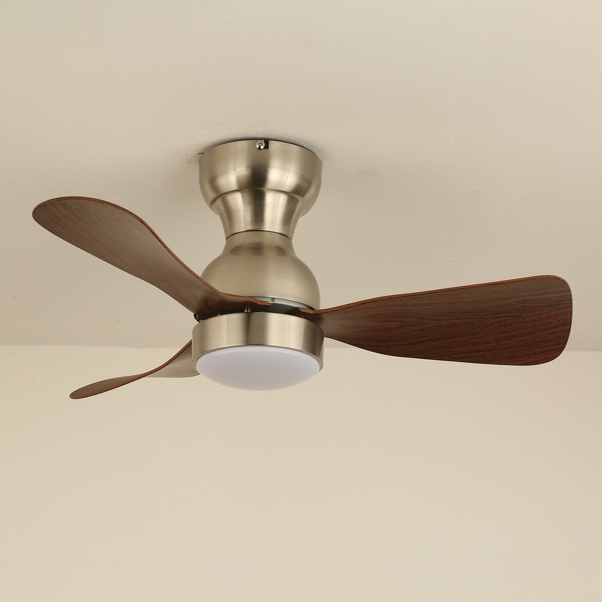 Aurdorus ventilador de techo con luz moderno de madera