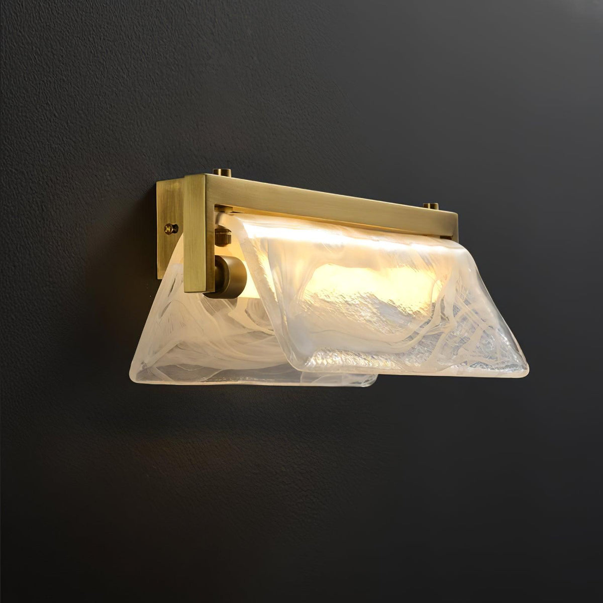 Dir aplique de pared nórdico de vidrio esmerilado en latón Art nube Fog