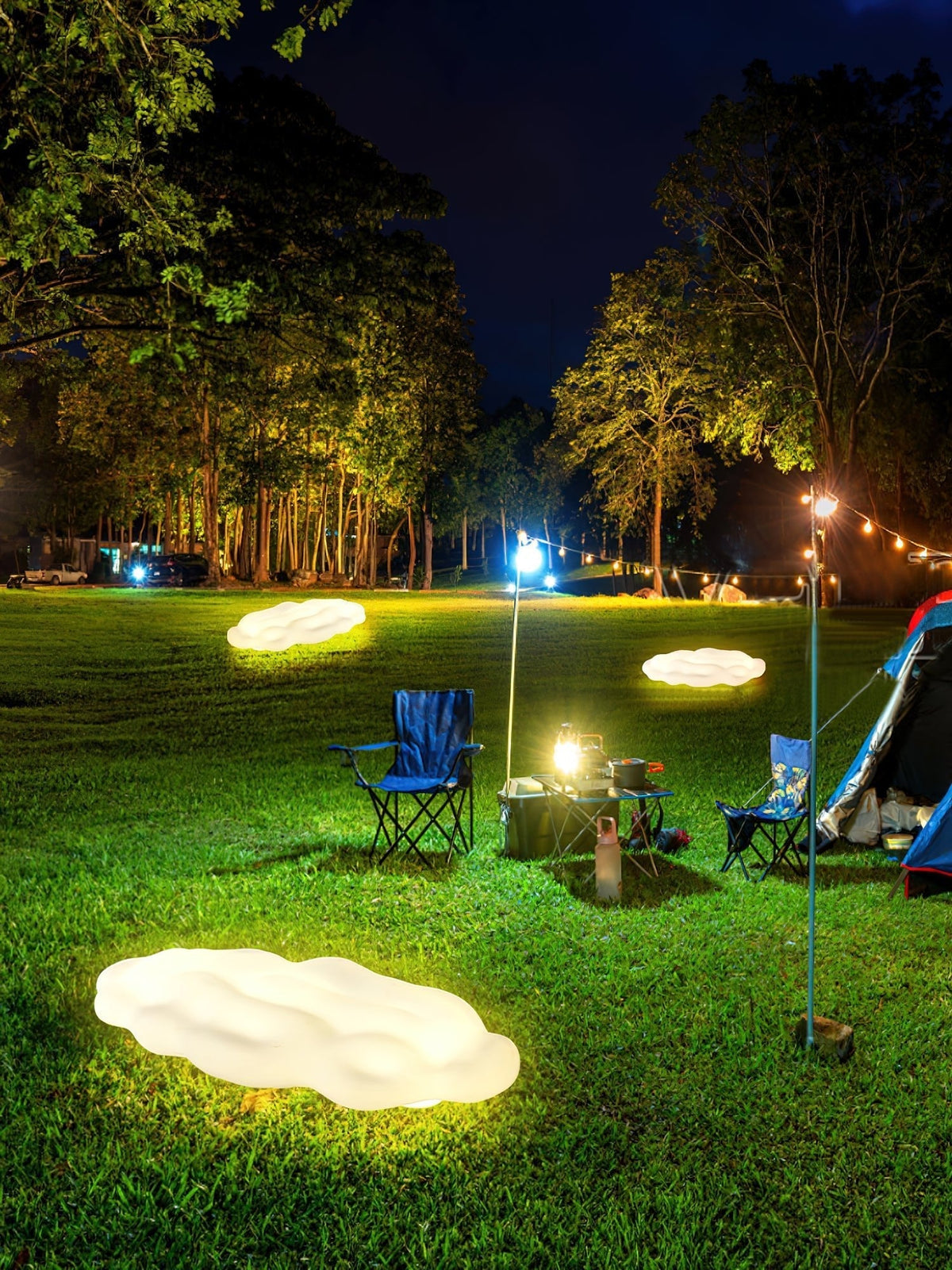 Ulphaion elegancia nube luminaria exterior de pie