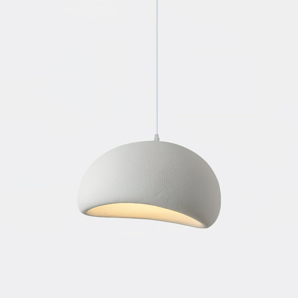 Ecor lámpara colgante de yeso cúpula semiesférica enchufable Wabi Sabi