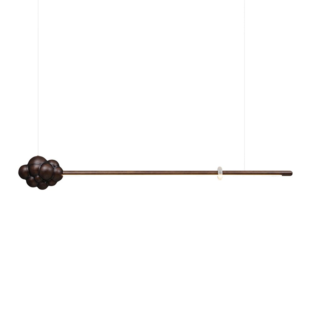 Sylisia lámpara colgante de madera estilo minimalista con palo en forma de nube